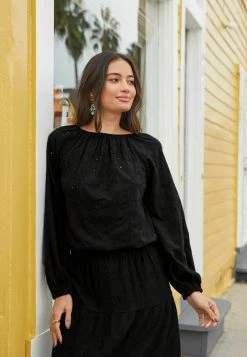 Next Damen BRODERIE CO-ORD LONG SLEEVE - Bluse - Black -Next Verkäufe 2022 f6ca4707f3ae4a1b9368ca29bcd4e4c7