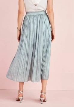 Next Damen GLOSSY - Faltenrock - Grey Blue -Next Verkäufe 2022 f6e1091f4420461f9485b1b772edb5e0