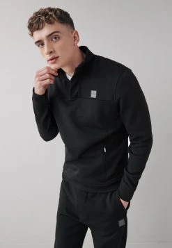 Next INTERLOCK ZIP NECK - Sweatshirt - Black | Herren