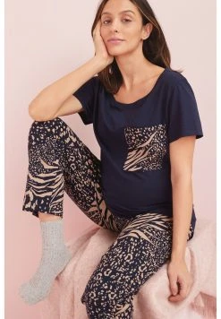Next Damen Nachtwäsche Set - Navy Blue Animal -Next Verkäufe 2022 f84102cda2074e53a90bf6a363bbe9c5