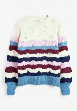 Next Damen POINTELLE STITCH VOLUME SLEEVE - Strickpullover - Multicoloured -Next Verkäufe 2022 f84791d5482e439c8e2001952f055edd