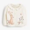 Next Kinder BUNNY FRILL - Strickjacke - Off-white