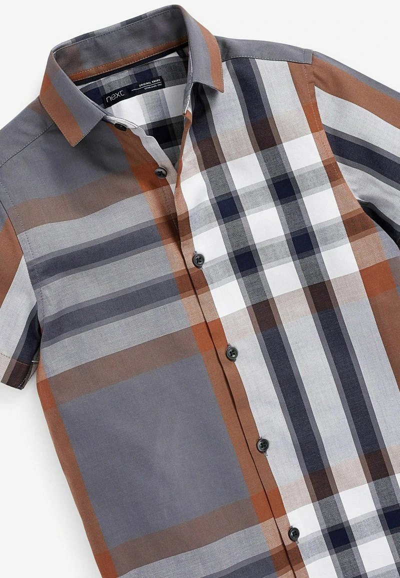 Next Kinder SHORT SLEEVE CHECK - Hemd - Grey 3 Next Kinder SHORT SLEEVE CHECK - Hemd - Grey – Bild 3