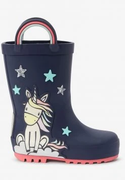 Next Kinder HANDLE - Gummistiefel - Mottled Dark Blue