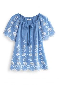 Next Damen SHORT SLEEVE - Bluse - Blue White -Next Verkäufe 2022 fb0d78db00354da9aea03b57ba672fb7