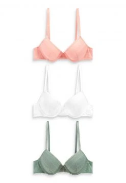Next LIGHT PAD PLUNGE 3 PACK - Triangel BH - Coral Ecru | Damen