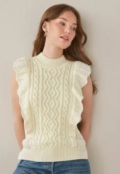 Next Damen FRILL TANK - Top - White
