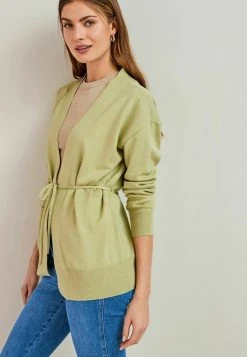 Next Damen TIE WAIST - Strickjacke - Sage Green