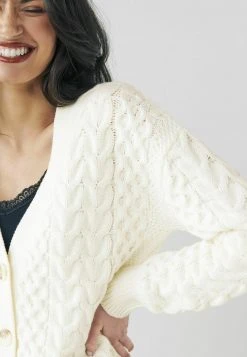 Next Damen CABLE BUTTON - Strickjacke - White -Next Verkäufe 2022 fce1cbea92bd49b3962b66f0ac57e363