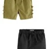 Next Kinder 2 PACK - Shorts - Black Khaki Green
