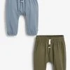 Next 2 PACK PAPERBAG WAIST JOGGERS (0MTHS-2YRS) - Shorts - Blue / Olive | Kinder