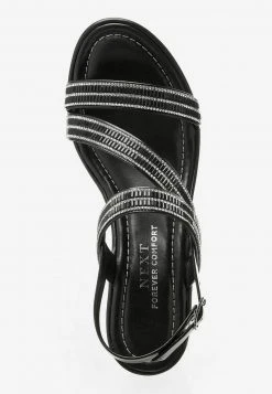 Next SILVER ASYMMETRIC SPARKLY WEDGES - High Heel Sandalette - Gold-coloured | Damen -Next Verkäufe 2022 fece1a40ed084e47b89226a7454a8819