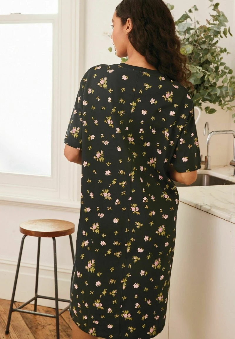 Next Damen Nachthemd - Black Floral 2 Next Damen Nachthemd - Black Floral – Bild 2