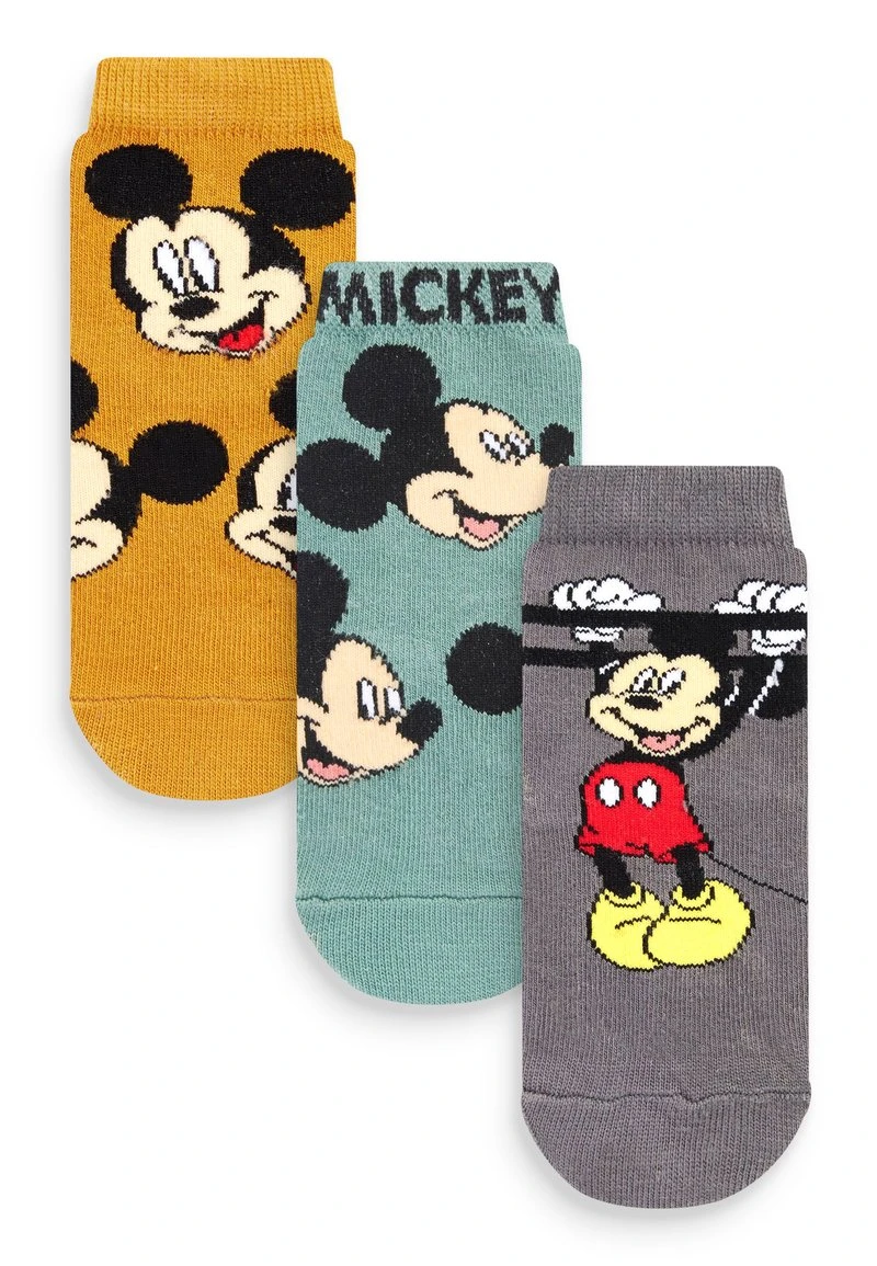 Next 3 PACK - Socken - Yellow Ochre Grey Mickey Mouse | Kinder 1 Next 3 PACK - Socken - Yellow Ochre Grey Mickey Mouse | Kinder
