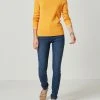 Next Damen FRILL COLLAR LAYER - Strickpullover - Yellow